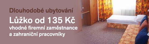 Dlouhodobé ubytování od 135 Kč za lůžko