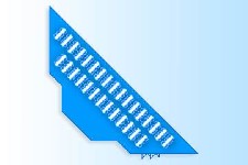 Kongresov� s�l - Kongresov� s�l - restaura�n� uspo��d�n� - Restaurant disposition
places max.: 220
